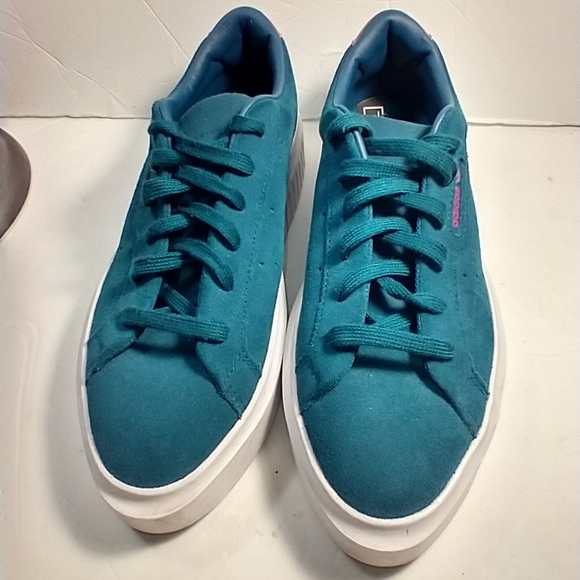 Adidas Originals Sleek Super Suede Sneakers Shoes Women's sz 7.5 - Picture 2 of 11